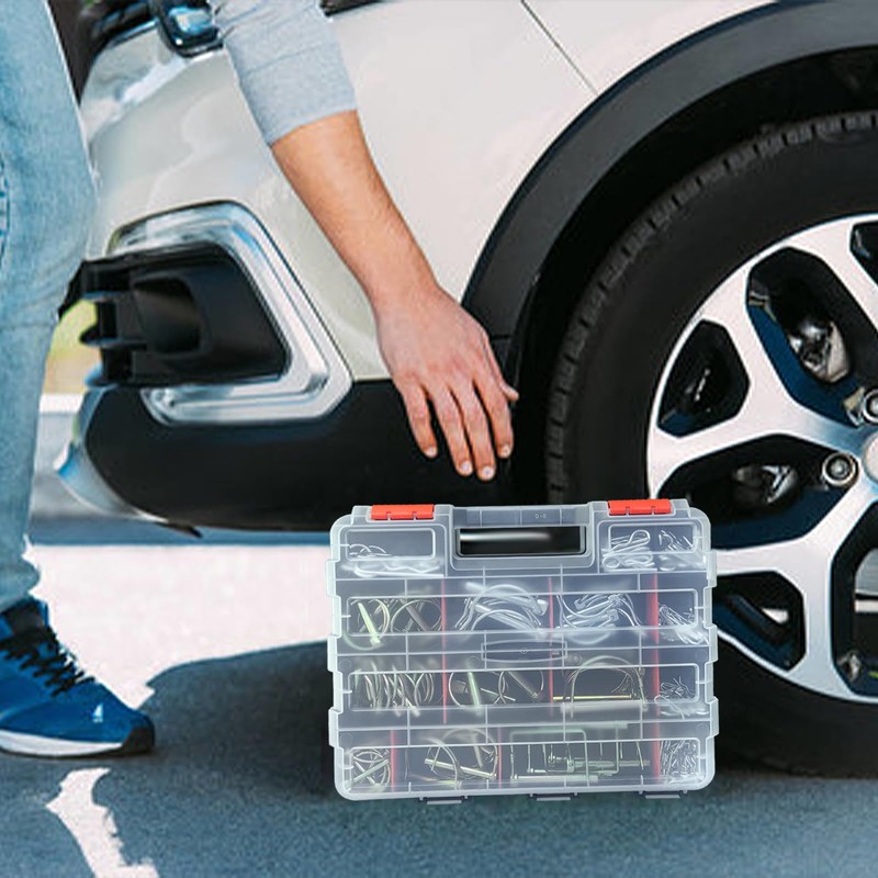 Tools Organizer Box Small Parts Storage Box 50-Compartment Double Side