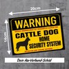 Sign Australian Cattle Dog ACD Warning Security System Door Sign