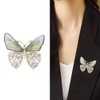 IMINI Green Crystal Rhinestone Brooch, Classic Apparel Pin for Women,