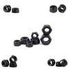 SCXCLY 100pcs Nylon Insert Hex Lock Nuts, 6# 32 Inch