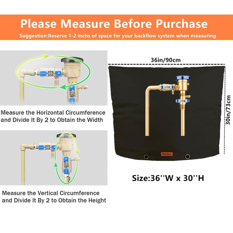Wsobue Insulated Pouch - Outdoor Pipe Insulation, Winter Well Head