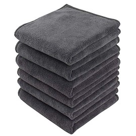 Mikrofaser Make-Up Entferner Tuch Radierer Ultraweich Gesichtsreinigungstuch Waschlappen Gesicht Wiederverwendbar 30cm x 30 cm 6 St¨¹ck Grau