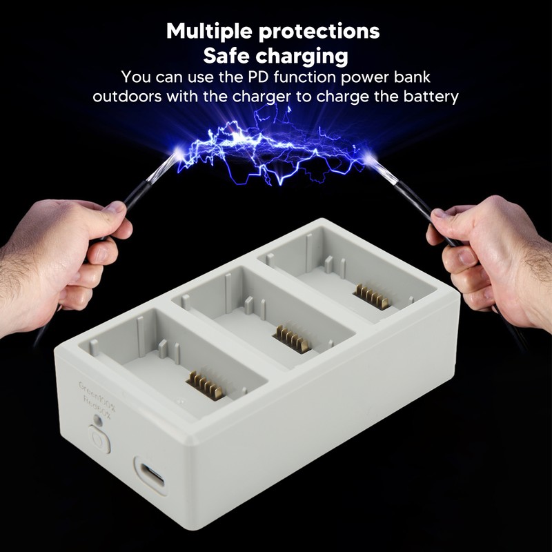 Drone Charging Station Intelligent Fast Efficient 3 Port Battery Charging