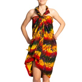 PANASIAM Sarong, multi-coloured, scarf, beach towel, wrap dress, soft natural fabrics, fair production, B700 Reggae