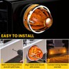 Aila 4Pcs Amber Watermelon LED Marker Lights for Truck, Dual