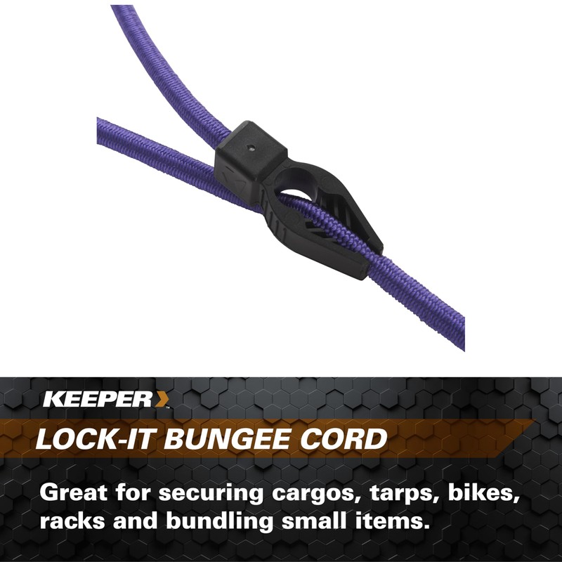 Keeper - 48” Lock-It Bungee Cord, 2 Pack - UV