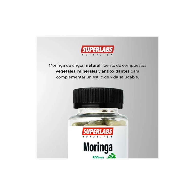 Suplemento Moringa 500mg Superlabs Nutrition 100 Cápsulas