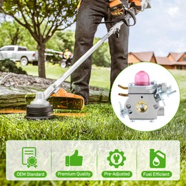 330LK Carburetor for Husqvarna 130C 130L 330LK Trimmer Replace# 531127910, with Air Filter Tune Up Kit