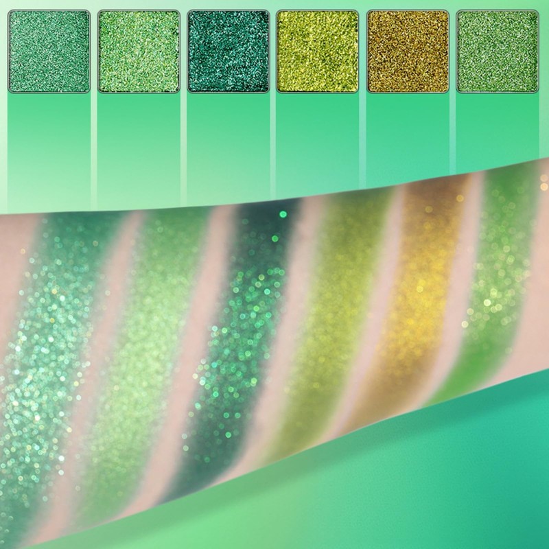 Beauty Glazed 15 Colours Green Eyeshadow Palette Shimmering Metallic Shimmer