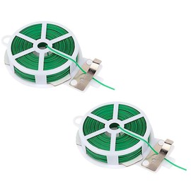 YIKANGHENG Garden Wire with Cutter, 2 Pcs Total 656 Feet/ 200 Meter Soft Iron Wire Horticultural Tying Line for Binding and Fixing of Fruit, Flower, Plants and Vegetables (2, Green)