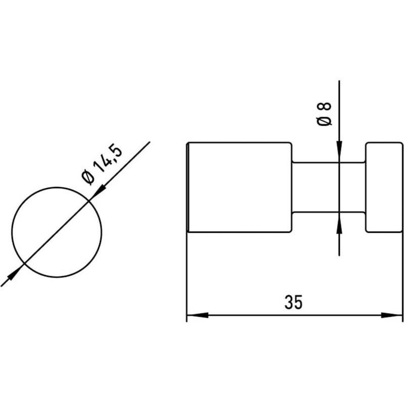 EMCO Flow Wall Mounted Hook Practical Metal Towel Rail High