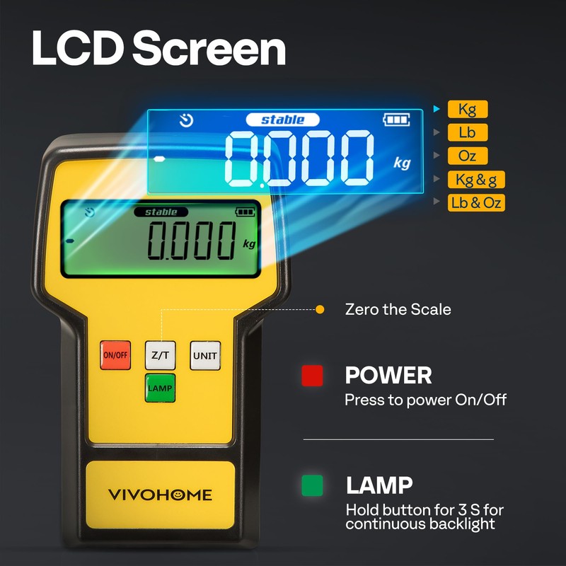 VIVOHOME 110 LB High Precision Electronic Digital Refrigerant Charging Weight
