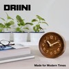 Driini Wooden Analog Desktop Clock – 4.3 in. Decorative Pinewood,