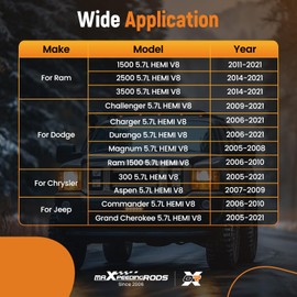 maXpeedingrods MDS Hydraulic Roller Lifters Replacement for Chrysler 300, for Jeep Grand Cherokee, for Dodge Ram 1500 2500 3500 V8 5.7, 53021726AD 53021726AE, with Guide Trays