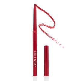 Palladio Delineador de Labios Retráctil Resistente al Agua de Alto Pigmento y Color Cremoso, Fórmula a Prueba de Manchas y de Larga Duración Todo el Día sin Necesidad de Sacapuntas, Red Rose