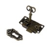 Mcredy 4 Sets Vintage Lock,2.1 Inch Retro Cabinet Drawer Locks