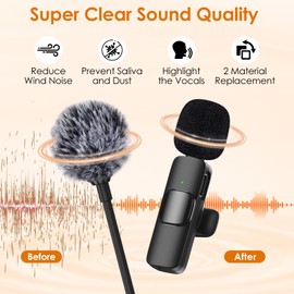 Mini Lavalier Furry Windscreen for Microphone Cover, Deadcat Mic Cover to Reduce Wind Noise, Washable and Windproof Lapel Mic Windscreen Muff (8 Packs)