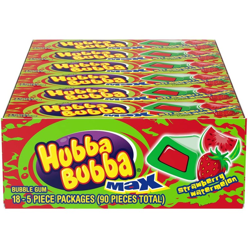 HUBBA BUBBA Bubble Gum Bulk, Chewing Gum Bulk Strawberry Watermelon