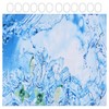 Bathroom Curtain with Hook Waterproof Elastic Hanging Shower Curtain for