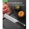 MOSFiATA 7” Nakiri Chef's Knife with Finger Guard, German High