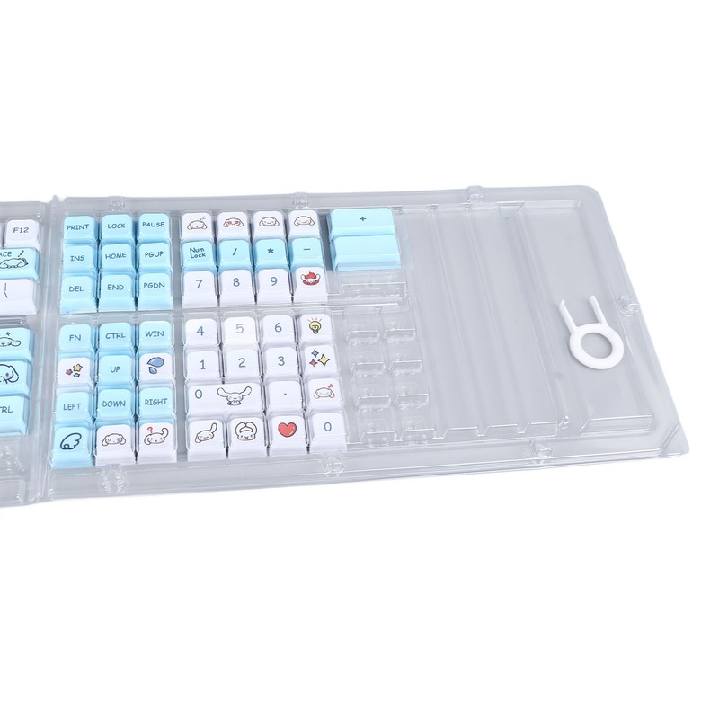 129 Keys Keycaps for XDA Height Accurate Keystrokes Blue White