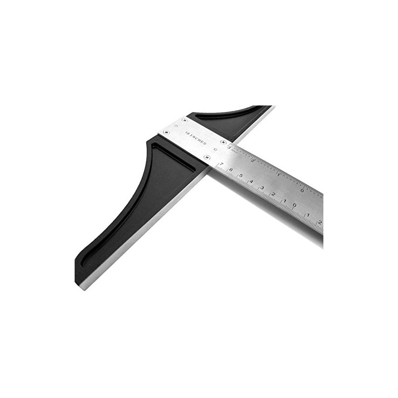 Pacific Arc 42 Inch T Square, Traditional Stainless Steel, Graduated