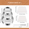 6 Pieces Tamis Flour Sieve Set 6/8/10 Inch Flour Sieve