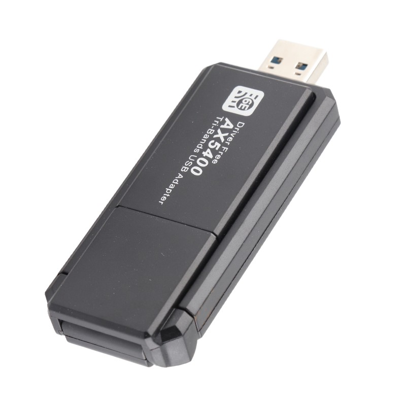 WiFi 6E Network Adapter 5400Mbps USB Network Card with Triple