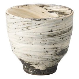 Marui Seikyo Shigaraki Ware Hechimon Tea Cup, Capacity Approx. 7.8 fl oz (220 ml), Hirarashi White MR-3-4488