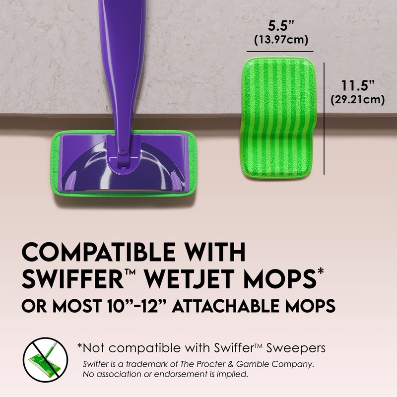 Reusable Floor Mop Pads - Swiffer Wet Jet Compatible Refills