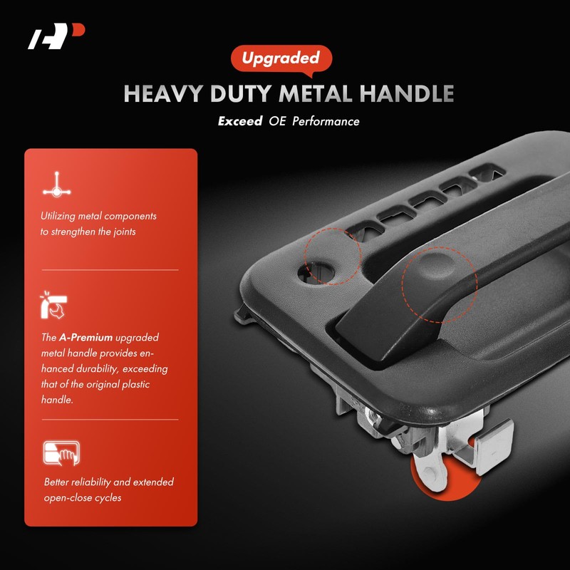 A-Premium Upgraded Metal Exterior Door Handle Compatible with Ford F-150
