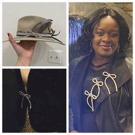 6pcs Rhinestone Brooch Accessories Oversize Rhinestone bow glass rope bow brooch glitter tupe Trim Rope Cord Crafts,clothes, bag Accessories (2 size mix)