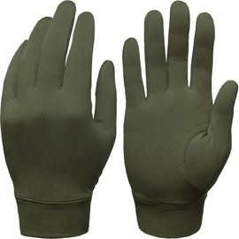 TSLA Men and Women Cold Weather Running Gloves, Fleece Lined Thermal Winter Gloves, Lightweight Sports Cycling Gloves YZV05-GRN Medium