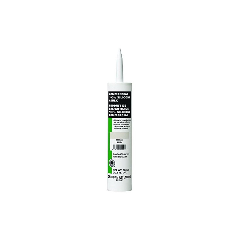 Commercial #382 Bone 100% Silicone Caulk 10.1 oz.-Custom Building Products