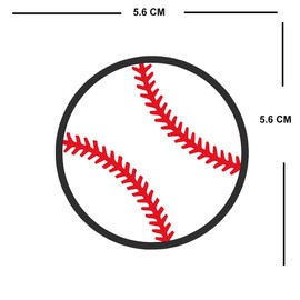 TENNER.LONDON Set of 5 Baseball Iron on Screen Print Fabric Applique Machine Washable Transfer Baseball Crest