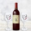 BANBERRY DESIGNS Sweetheart Wine Glasses - Set of 2 -