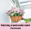 Large 14 inch Round Metal Hanging Baskets with Superior Drainage