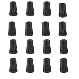 Outdoor Cane Tip Cover Cane Wand Cane Accessories, Anti-Slip Protective Cover Round Plastic Climbing Cane Leg Cover, Easy to Install and Durable, 16 Pieces