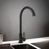 G1/2 Faucet 90 Degree Rotating Single Cold Matte Black Water