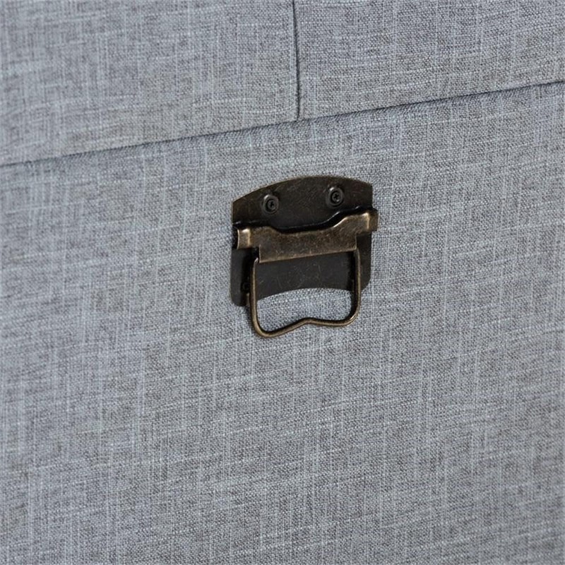 Baxton Studio Flynn Modern Transitional Grey Fabric Upholstered 2-Drawer Storage