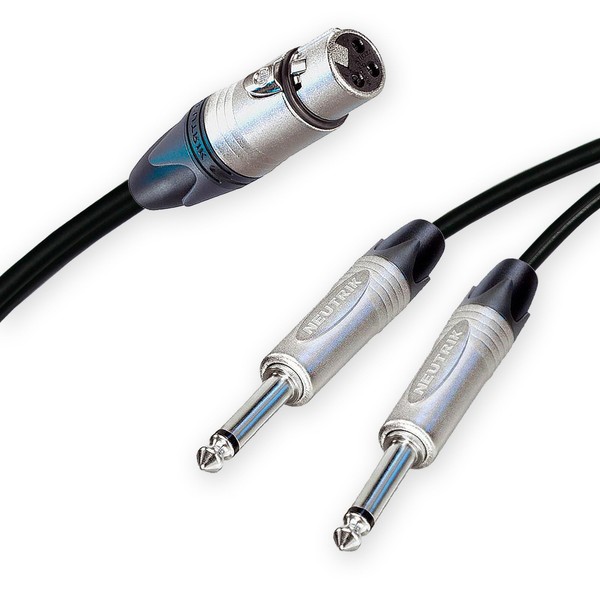 Neutrik Female XLR Split to 2 Dual Mono Jack Cable
