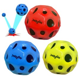 JollyGo - Bouncy ball for children and pets, space ball, interactive toy for stress relief, 7 cm, lightweight, super bouncy (set of 3), jump ball, super high bouncing lightweight ball, rubber ball,