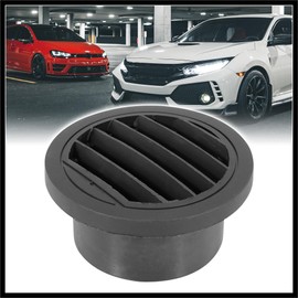 Hihaha 75mm Round Car Heater Ducting Warm Air Vent Outlet 360 Degrees Black Durable Material