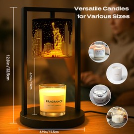 Candle Warmer Lamp with Timer Dimmer, 4 Adjustable Brightness Electric Candle Wax Melt Warmer, Best Birthday Gifts for Women Mom, House Warming Gifts New Home Decor (Hummingbird)