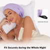 Purple Silk Bonnet for Sleeping Shower Cap