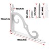 Acrux7 4 Pack White Shelf Brackets 7.5x5.5 Inch, White Decorative