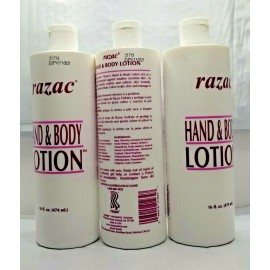 Razac PACK OF 3-RAZAC Hand & Body Lotion -16oz EACH