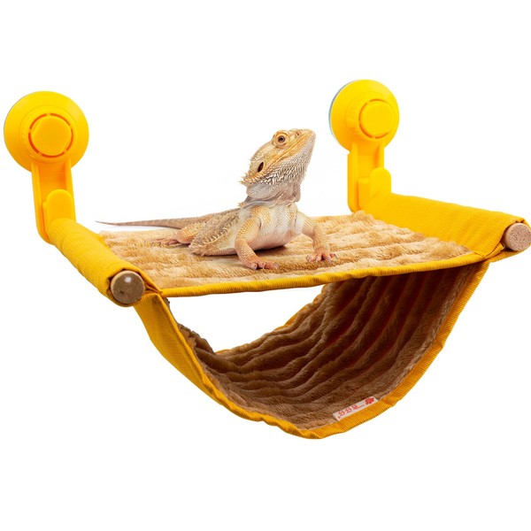 FlidRunest Bearded Dragon Hammock with Suction Cups, Soft Lizard Hammock