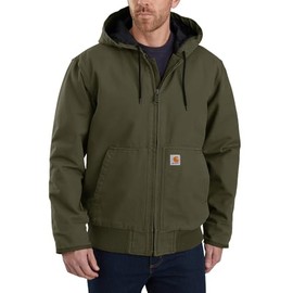 Carhartt Men's Loose Fit Washed Duck Insulated Active Jacket (Regular and Big & Tall Size)-Moss-Medium