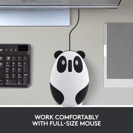 Hakeeta Cute Panda-Shaped Computer Mice, 2.4GHz Wireless Optical Gaming Mouse with USB Cable.Compatible with Win/Mac/Linux/Andriod/iOS System. Suitable for Girls/Kids/Student
